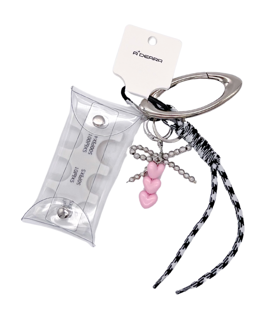 WHITE OVAL RING COIN POUCH