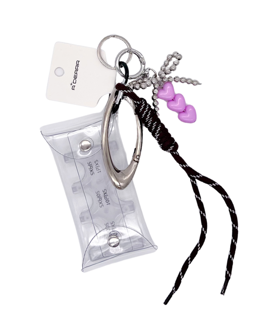 CLEAR OVAL RING COIN POUCH