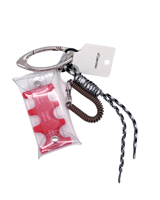 CRIMSON OVAL RING COIN POUCH