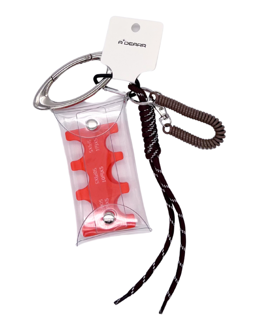 ORANGE OVAL RING COIN POUCH