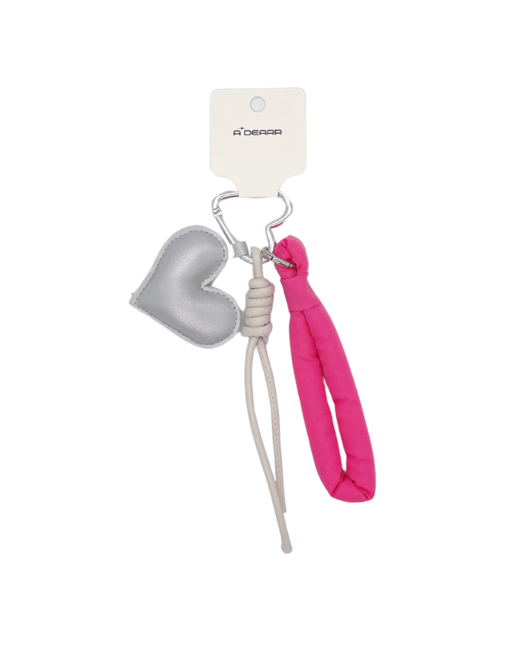 PUFFY HEART CHARMS SILVER