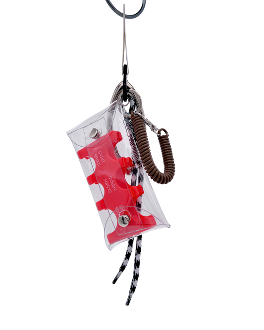 CRIMSON OVAL RING COIN POUCH