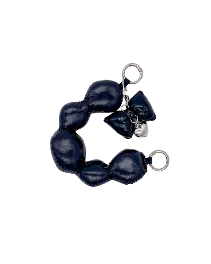 PUFFY HEART PENDANT CHARMS BLACK