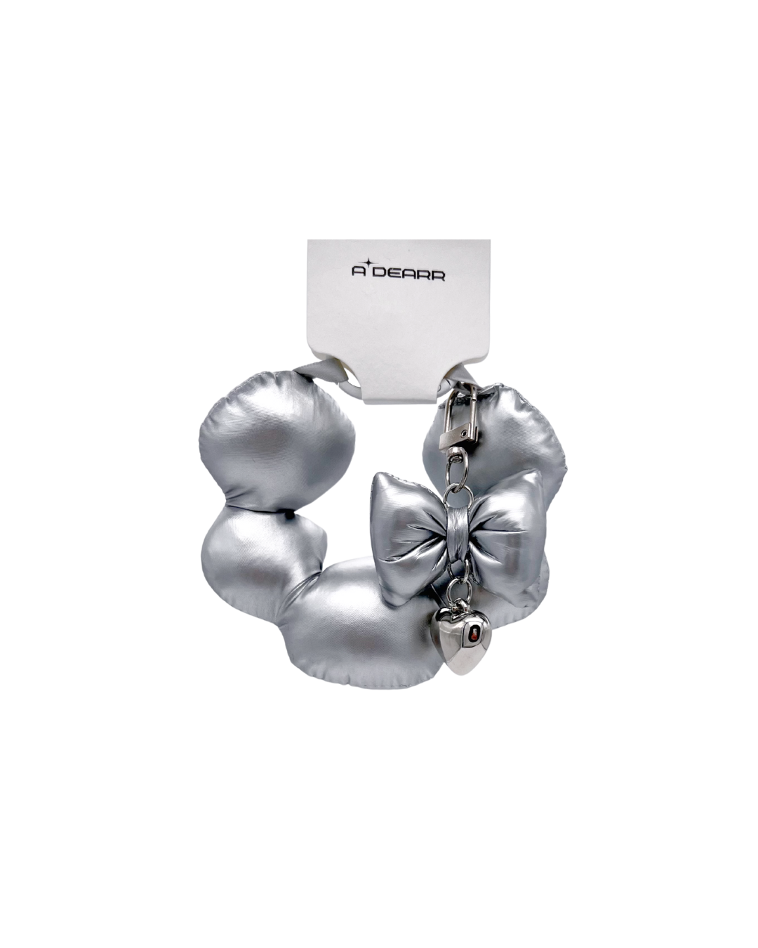 PUFFY HEART PENDANT CHARMS SILVER