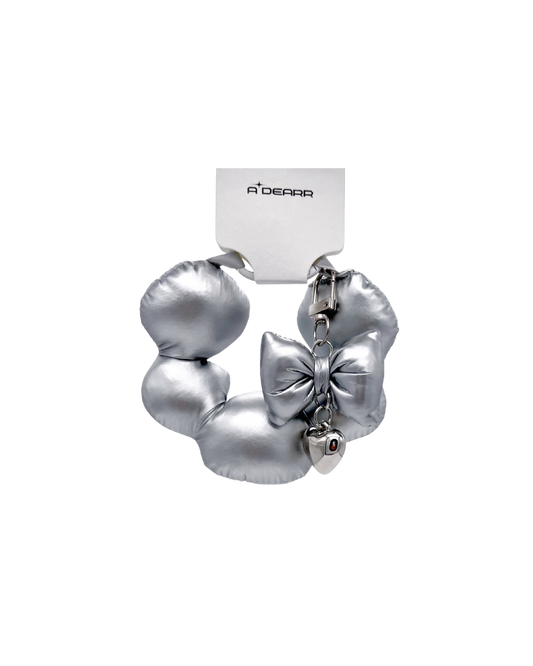 PUFFY HEART PENDANT CHARMS SILVER