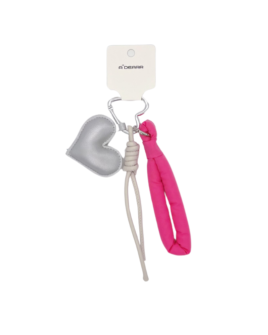 PUFFY HEART CHARMS SILVER